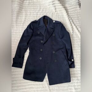 Men's Navy Peacoat - Custom 1 of 1. Worn once to a gala. Italian wool & cashmere